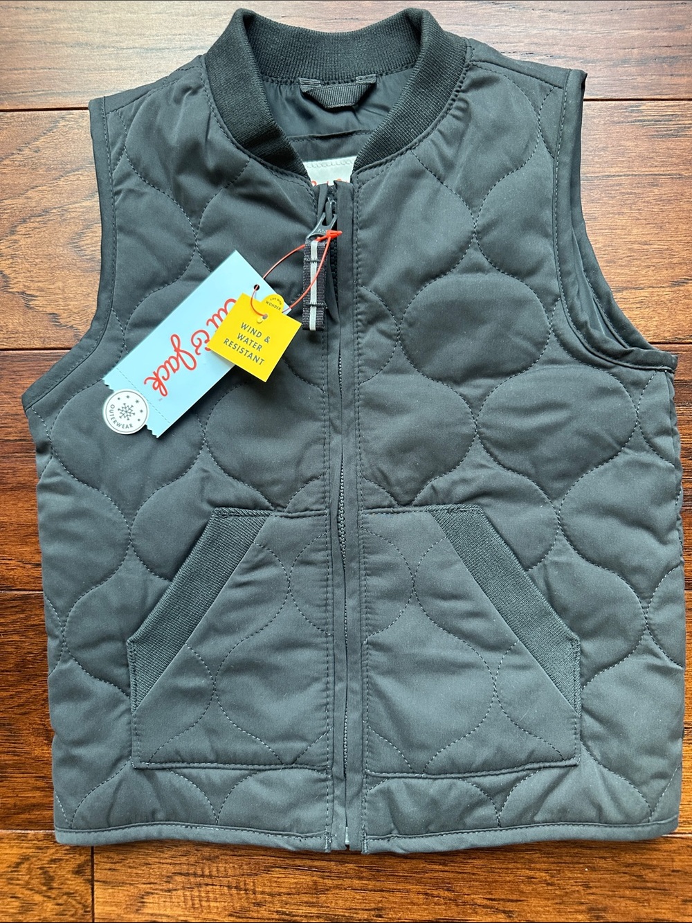 Cat & Jack Quilted Kids Vest - Charcoal Gray